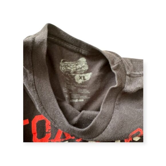 Fox Racing Graphic Vintage Y2K Faded Thrashed Punk Grunge Relaxed Fit Tee Shirt - Picture 4 of 4